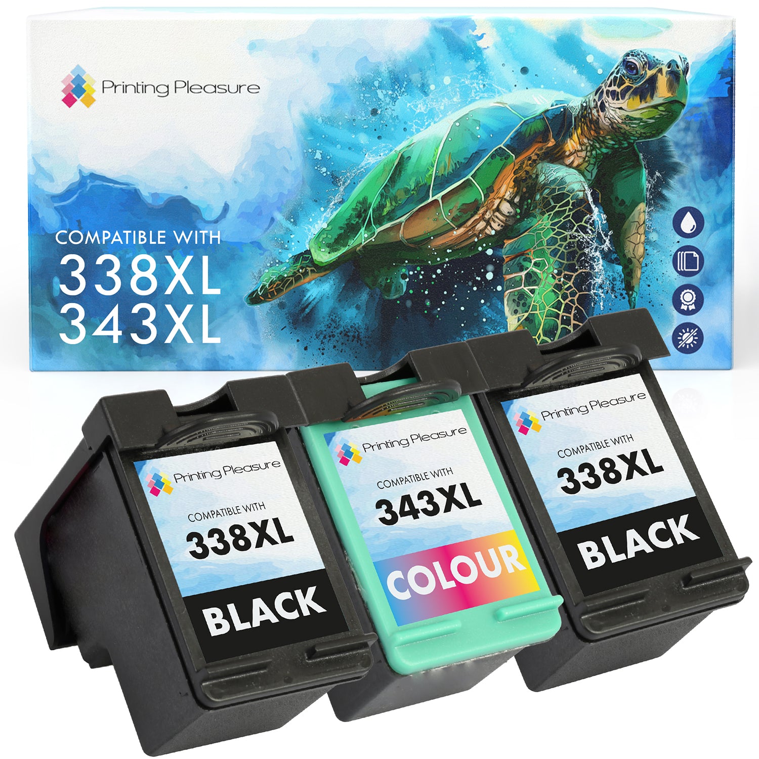 HP 338-343 Ink Replacement for Printing Pleasure