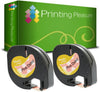 Compatible with Dymo LetraTag Black on Pink Daisy (12mm x 4m) Plastic Label Tape - Printing Pleasure