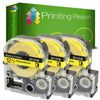 Compatible AC12YW Black on Yellow (12mm x 8m) Tape for Epson - Printing Pleasure